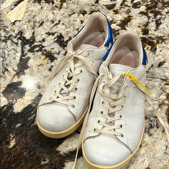 Isabel Marant 39 White and Blue Sneakers - Picture 2 of 6